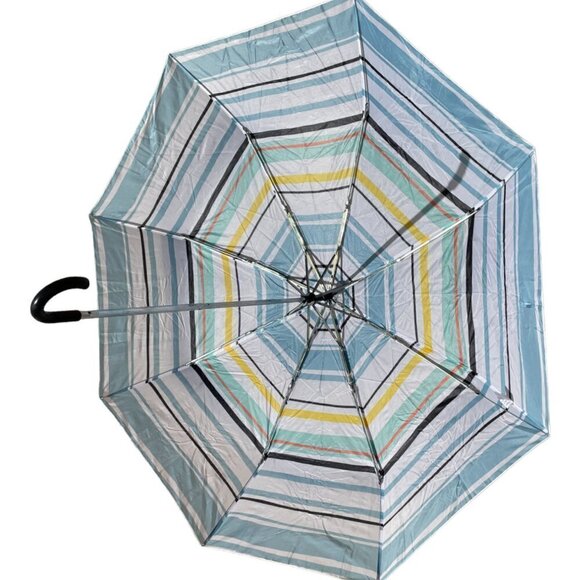 Colorful Striped Purse Size Umbrella - Picture 3 of 5
